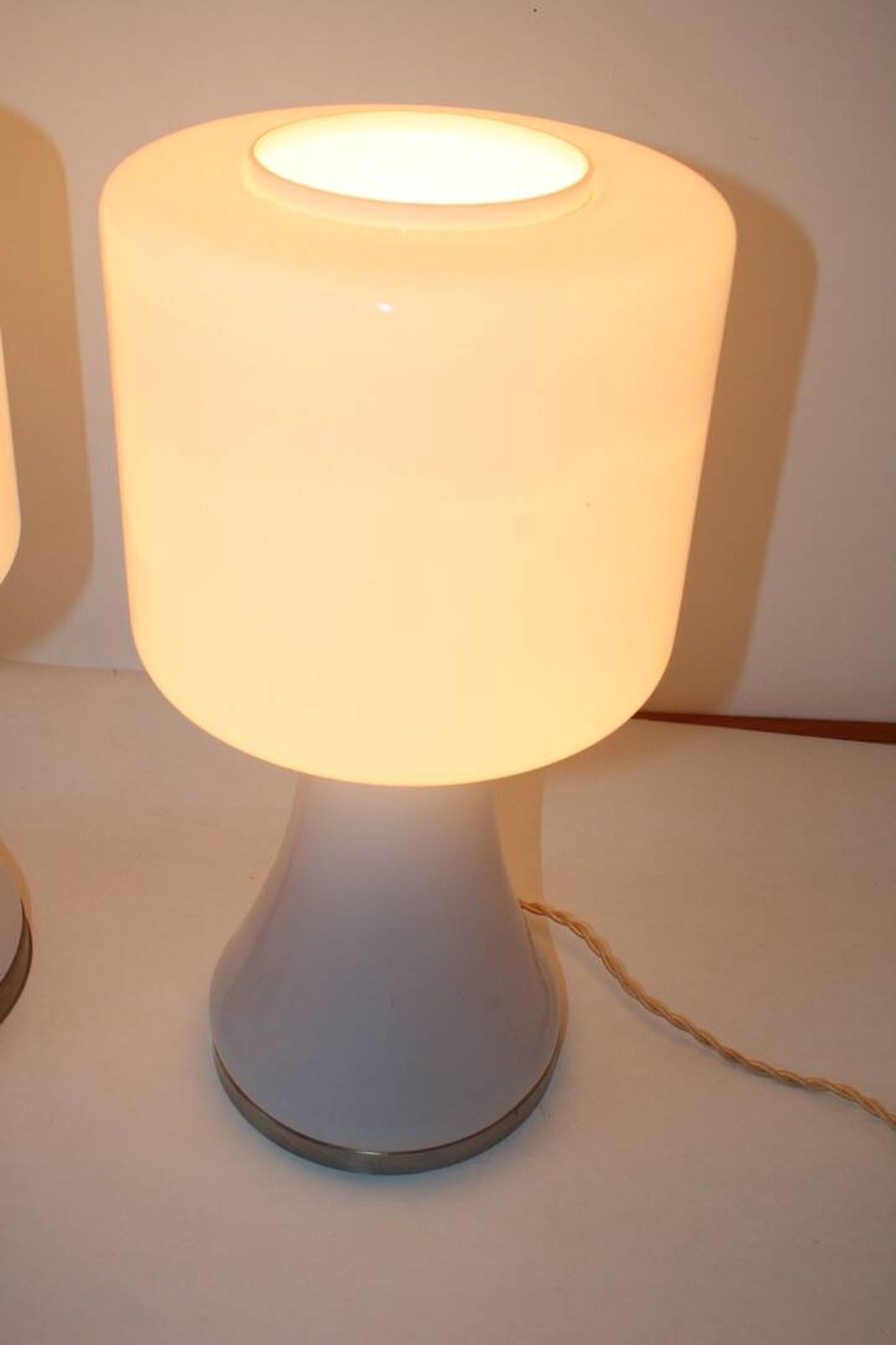 Vistosi Murano Lamp Vintage 70 Italy x2