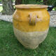 Old confit pot in yellow glazed terracotta nineteenth century