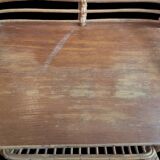 Petit meuble table d appoint vintage en rotin