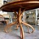 Thonet table no. 3 and 4 bent beech chairs with caning, circa 1890.