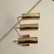 Set de 3 appliques vintage orientable, laiton, France 1970