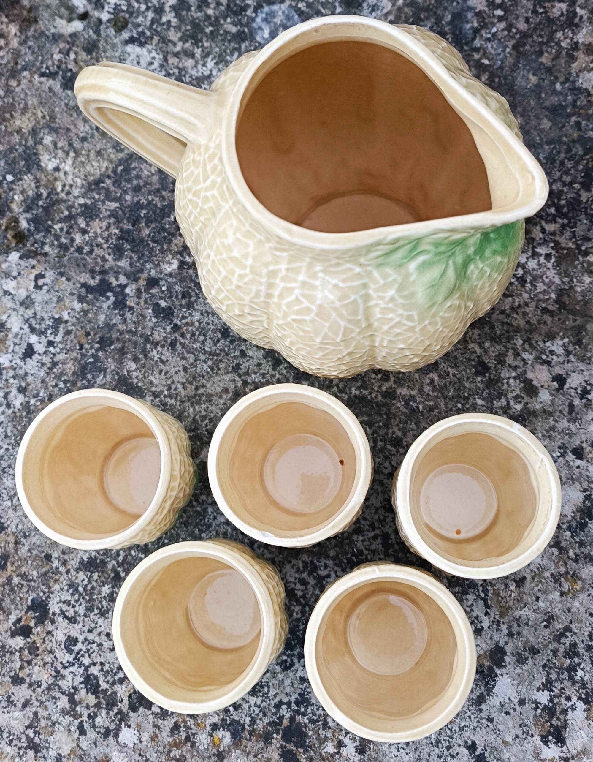 Melon-shaped orangeade service set