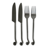 set of 2 metal cutlery for 2 people