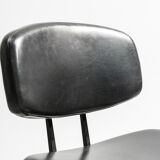 Scandinavian chair skaï foot compass 1969