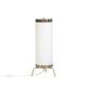 Lamp in white opaline and golden brass, 1970s