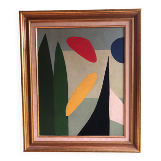 Painting on wood panel