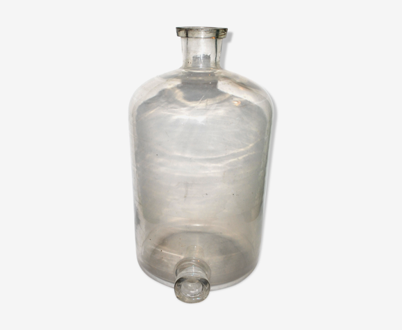 Bouteille à robinet - bonbonne d'apothicaire en verre soufflé pharmacie  laboratoire 34cm | Selency