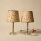 Paire de lampe abat-jour fleuris