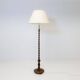 Organic whirlwind floor lamp in stained birch, Art Deco, Sweden, 1940s.