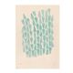 Abstract painting on petroleum blue paper signed Eawy