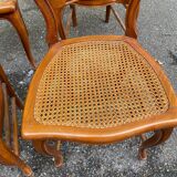 4 Louis Philippe caned dining chairs from the 19th century