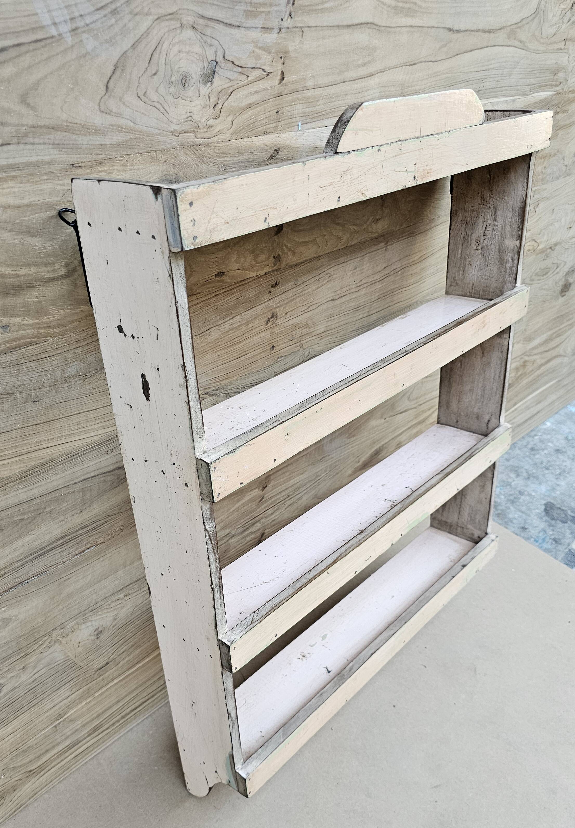 Burmese teak wall shelf