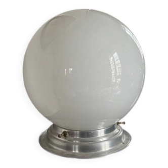 Vintage opaline globe table lamp