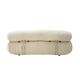 Mid-Century Modern Tobia Scarpa White Bouclé Wool Soriana Italian Sofa, 196