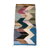 Moroccan Berber carpet Kilim Boucherouite 2, 03x1, 02m