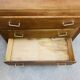 Wooden chest of drawers, splayed legs from the 1950s, vintage