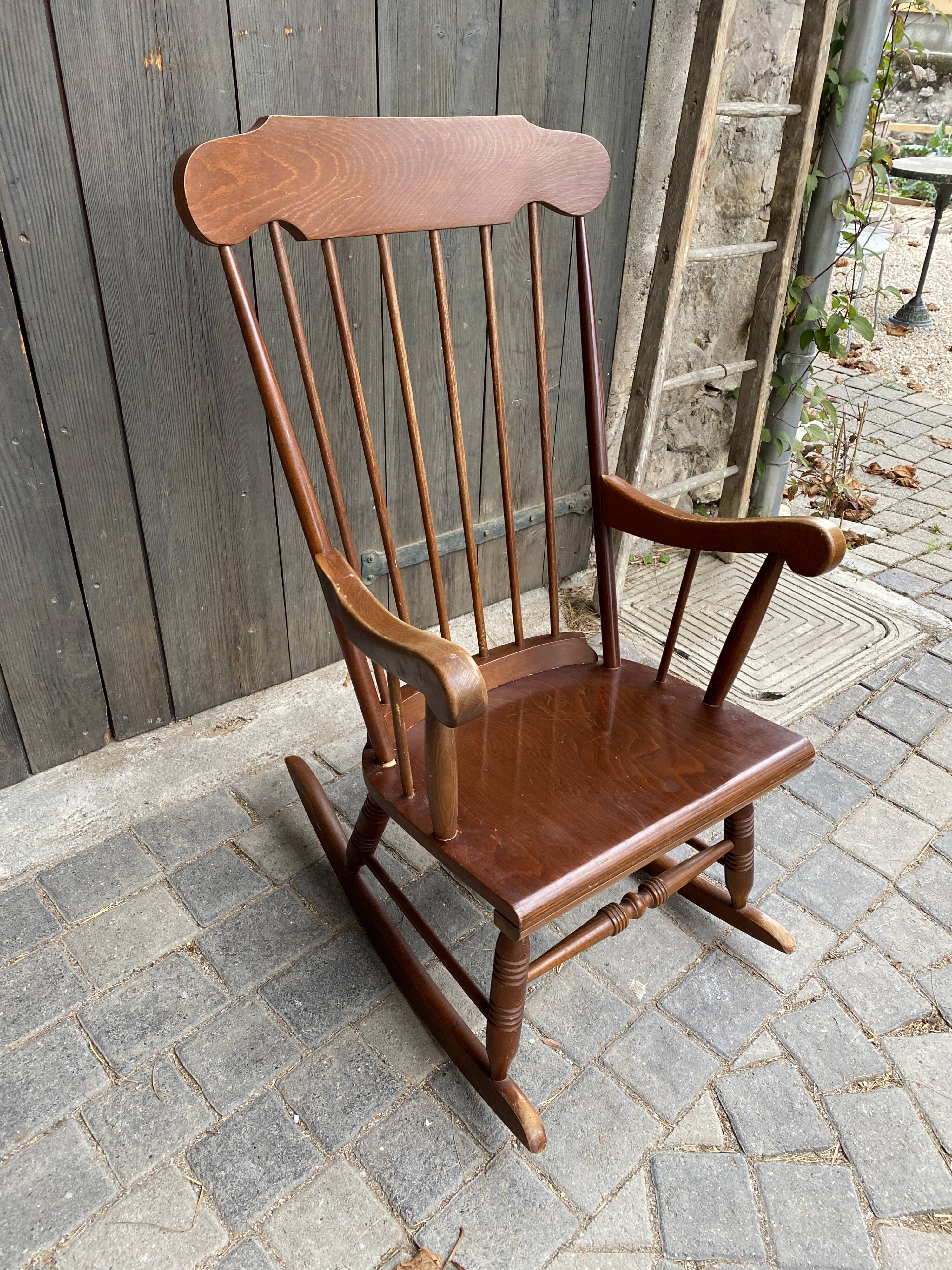 Wooden rocking-chair