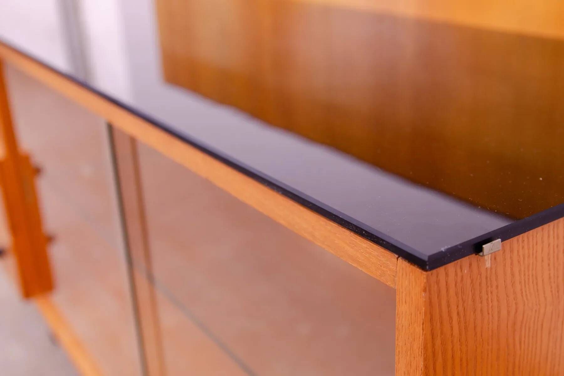 Mid-century glazed cabinet bookcase by Mojmír Požár