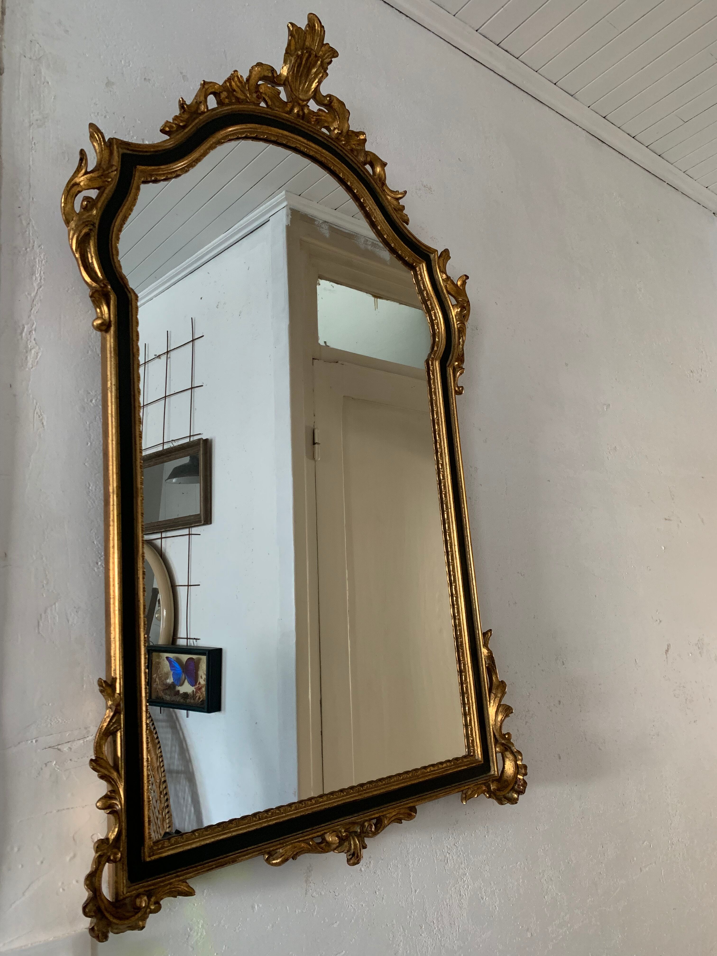 Vintage mirror in wood