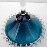 Coupe vintage sur pied en verre, italie