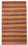 6x11 Pumpkin Orange Striped Turkish Vintage Kilim Rug, 182x320Cm