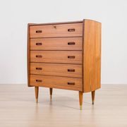 Scandinavian Teak Chest of Drawers, 1960s, Mid-Century Modern