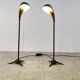 Pair of vintage metal floor lamps, 1970s