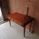 Modernist mahogany desk DLG Maxime Old – Hourglass handles (1940)