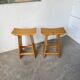 Scandinavian pine stools with Japanese inspiration.