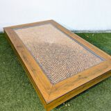 Roméo Rega Coffee Table, Pine Scales, Vintage 1970 Design