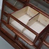 Vintage Dutch Oak / Mahogany Haberdashery Shop Cabinet, 1930s