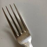 Set de 6 fourchettes, 6 cuillères, 6 petites cuillères modernistes en métal argenté