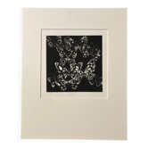 Mario avati (1921-2009), papillons, manière noire, 1970