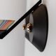 Set of 2 Vintage Murano Glass Wall Lamps with Multicolor Striped Shades and Matte Black Holders