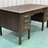 60s English flat desk in oak