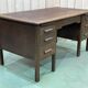 60s English flat desk in oak