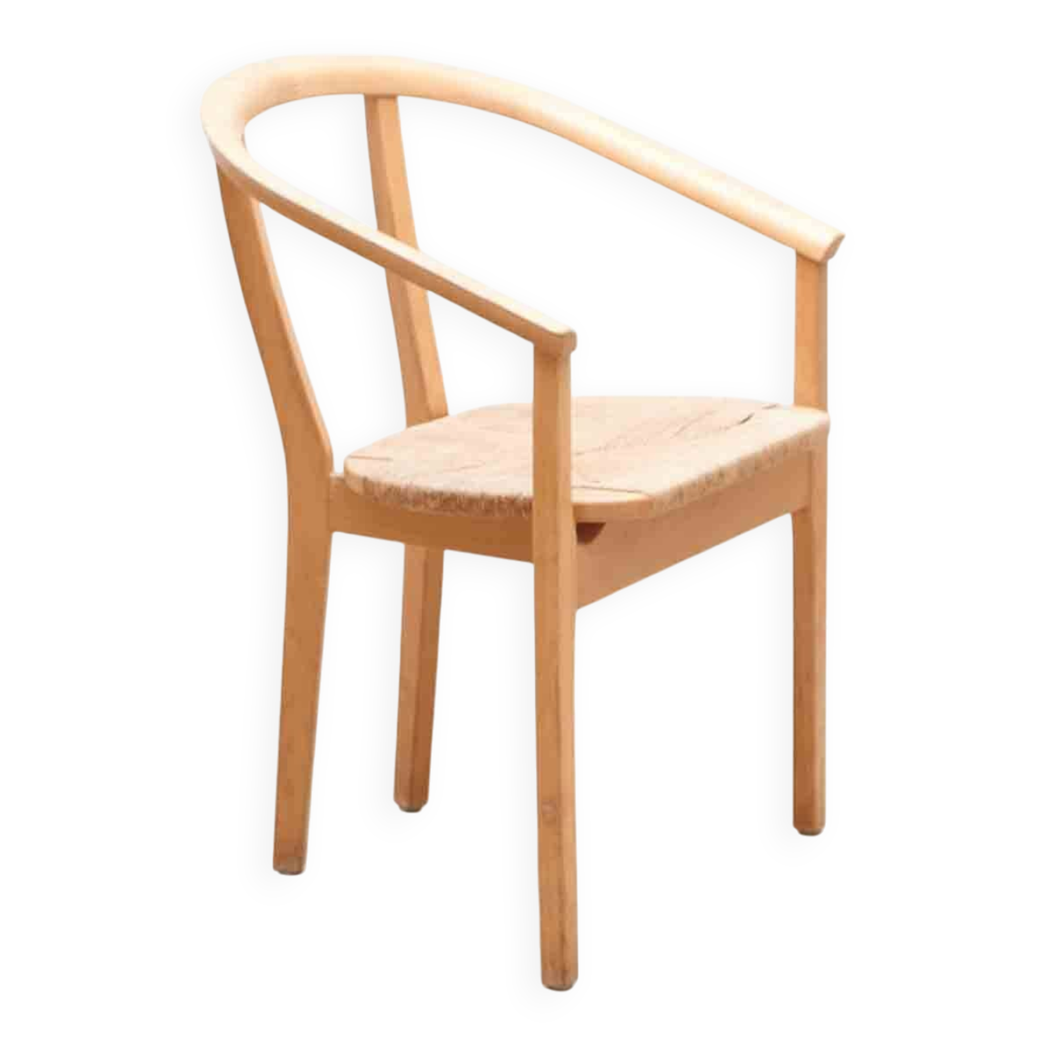 Set of 4 Scandinavian straw chairs