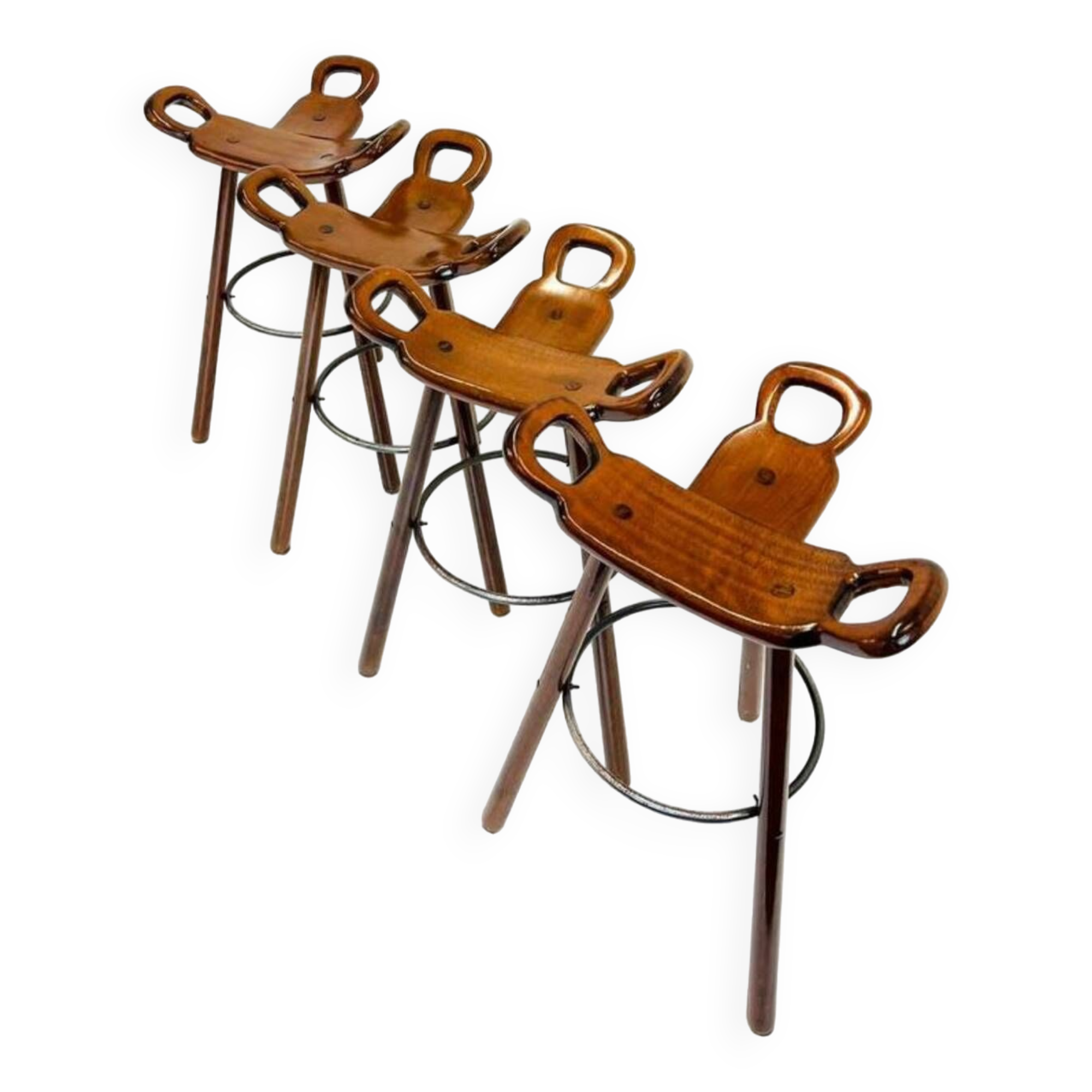 4x brutalist bar stool