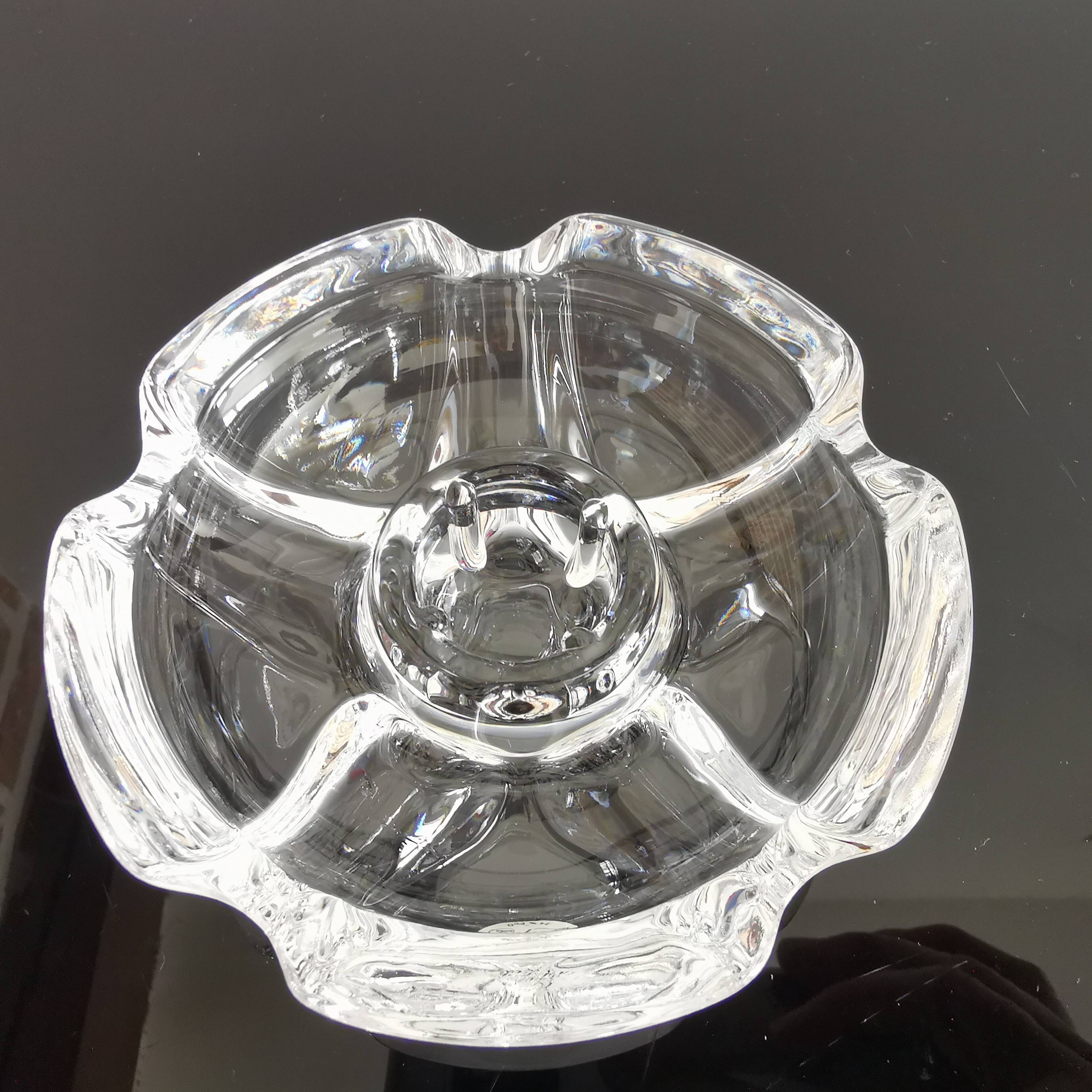 Vintage floriform candle holder "Lude" Cristal d'Arques