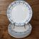 Set of 8 flat ironstone plates "Les Termes" Sarreguemines and Digoin