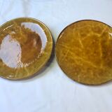 Flat plate in enamelled stoneware Vallauris