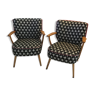 Pair of Scandinavian cocktail armchairs