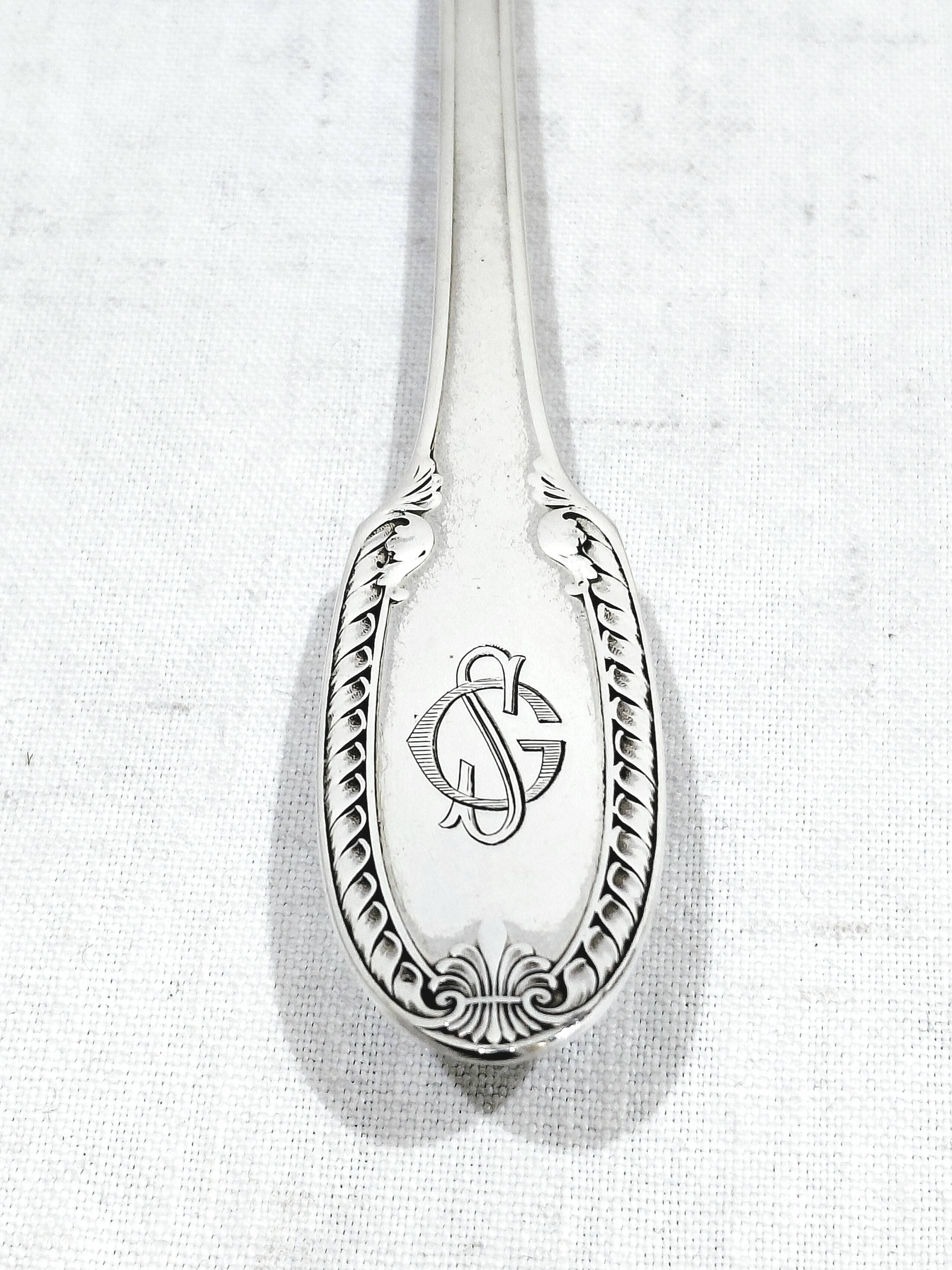 Ravinet Denfert - couverts de service a glace argent et vermeil