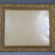 Old wood frame - gilded stucco - glass 61x51 cm leaf 50.5x40 cm SB 113