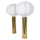 Pair of large Bergboms B-010 table lamps in brass, mid-century, 1960s, Sweden.