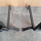 Pair of modernist andirons from the 1930s/40s