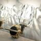 Set of 4 double Art Deco wall lights in Murano glass, France circa 1930.