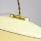 Mid-Century Italian Brass and Green Glass Pendant Lamp