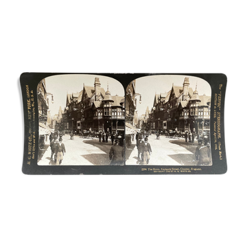 Old photography stereo, stereograph, luxury albumine 1903 Chester England