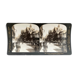 Old photography stereo, stereograph, luxury albumine 1903 Chester England